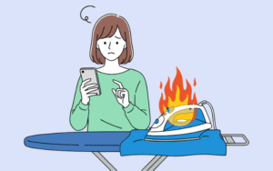 clothes catching fire