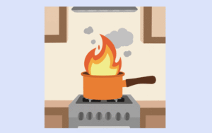 fire smoke in the kitchen