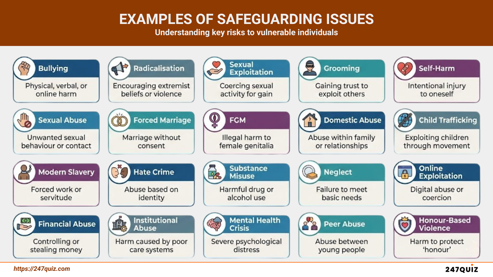 EXAMPLES OF SAFEGUARDING ISSUES