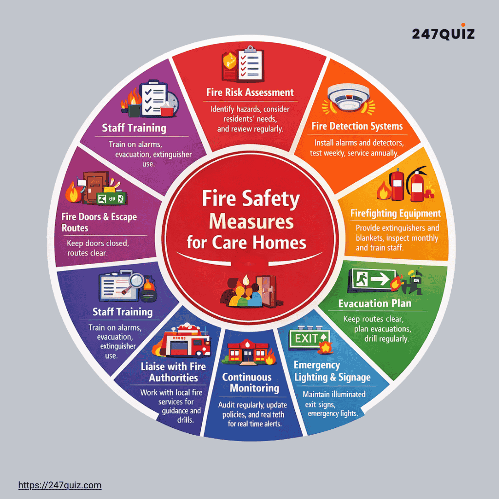 Fire Safety Tips for Care Homes Infographic Image