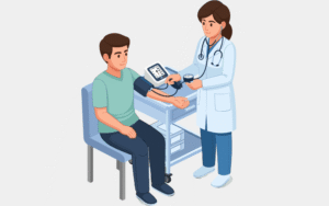 vital sign checks by a health professional