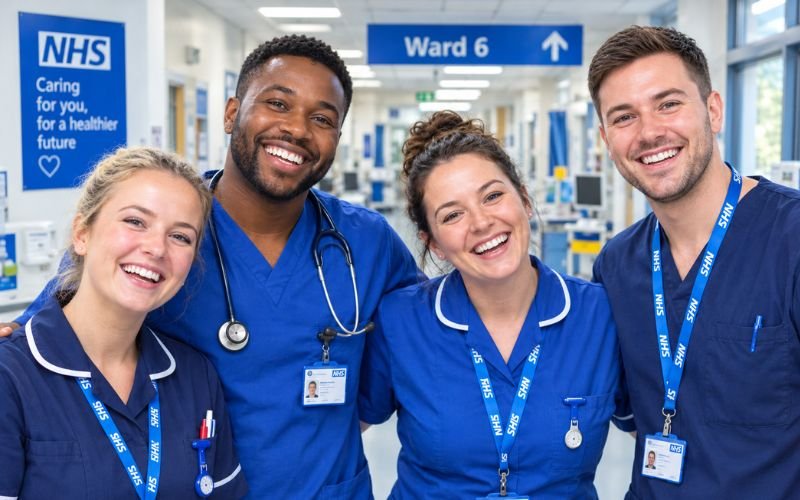 NHS England nurses picture within a ward