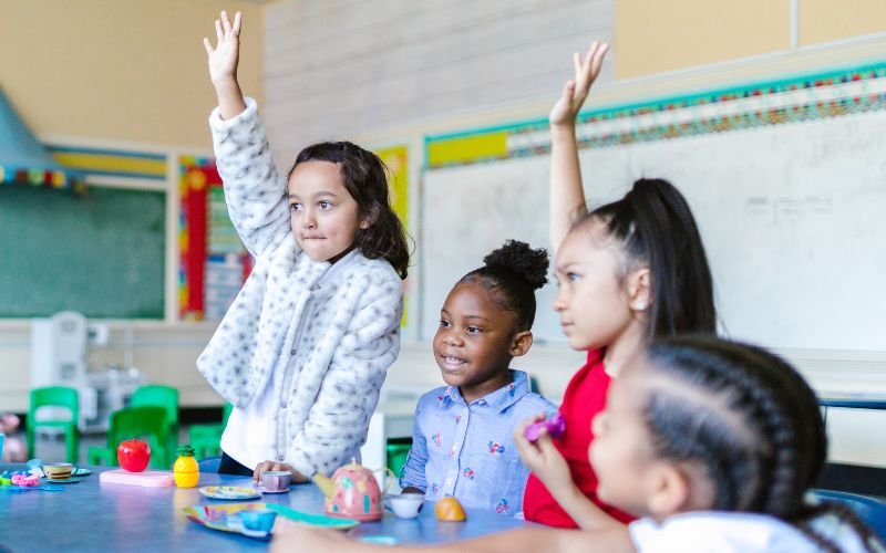 students in nursery school